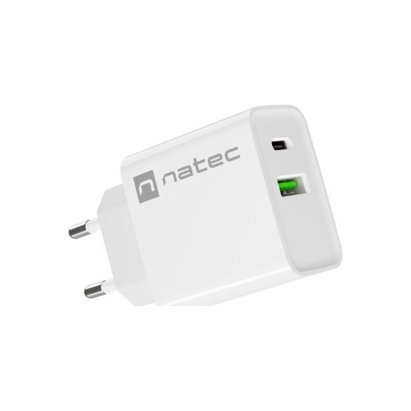 Ribera nástěnná nabíječka 1x USB-A + 1x USB-C 20W Bílá