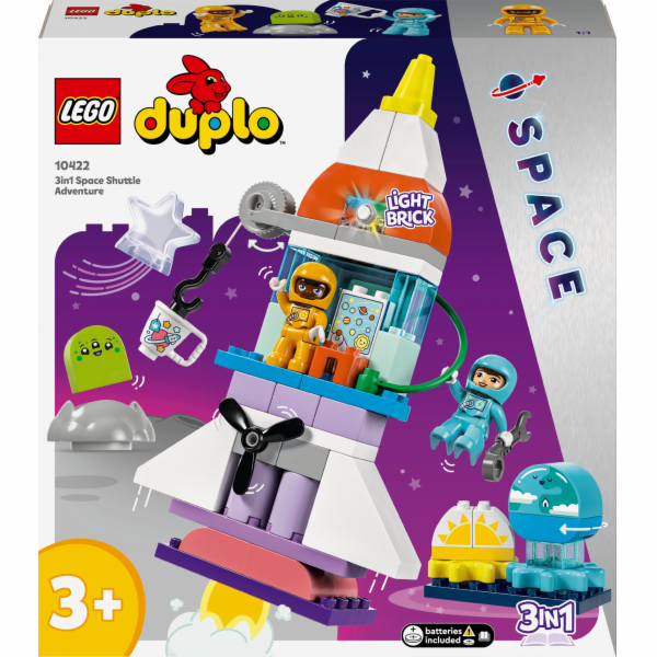 LEGO 10422 DUPLO raketoplán 3 v 1 pro mnoho dobrodružství...