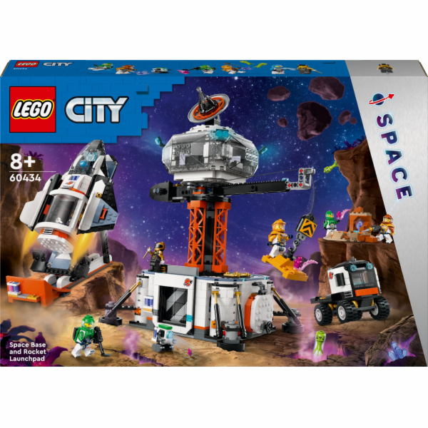 LEGO 60434 Vesmírná základna City s odpalovací rampou, st...