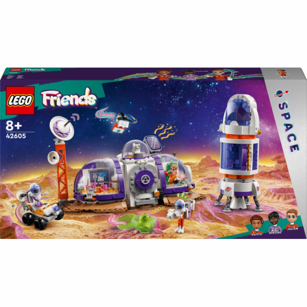 LEGO 42605 Friends Vesmírná základna Mars s hračkou na st...