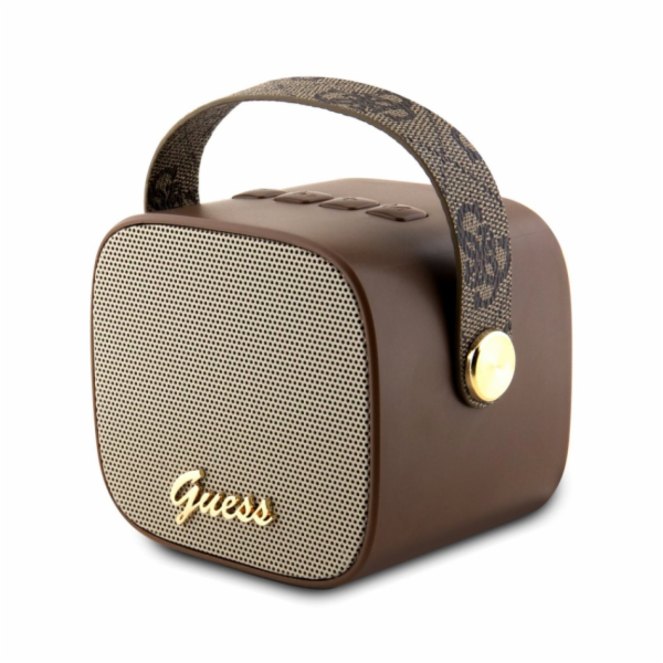 Guess Mini Bluetooth Speaker PU 4G Strap, hnědá Nové