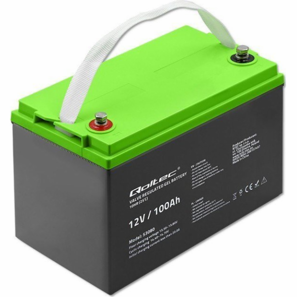 Gelová baterie Qoltec | 12V | 100Ah | GEL