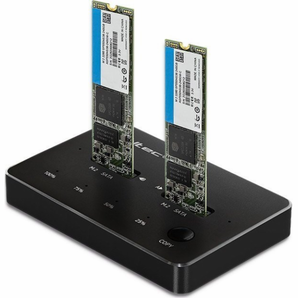 Dokovací stanice Qoltec 2x SSD M.2 SATA disková dokovací ...