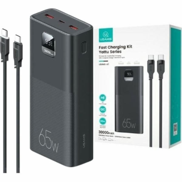 Powerbanka 30000mAh PB68 PD + QC 3.0 Fast Charge