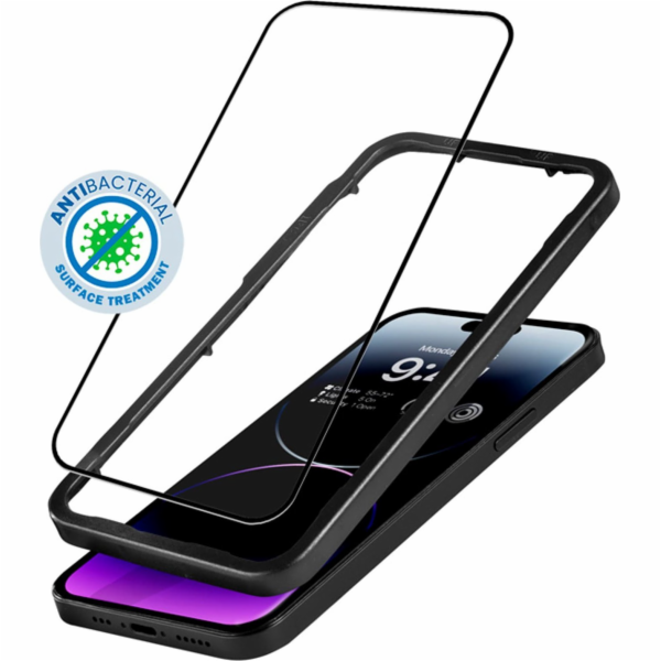 Antibakteriální 3D Armor Glass Ochranné sklo iPhone 14 Pr...