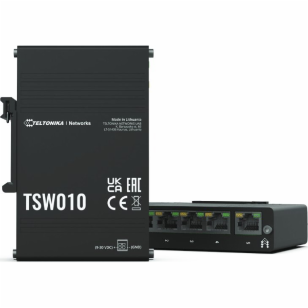 Průmyslový switch TSW010 5xRJ45 portů 10/100Mbps
