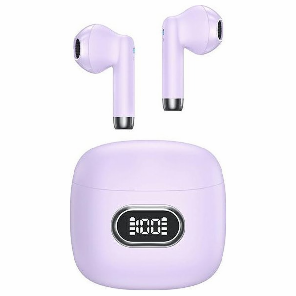 Bluetooth 5.3 TWS IA II LED sluchátka, fialová