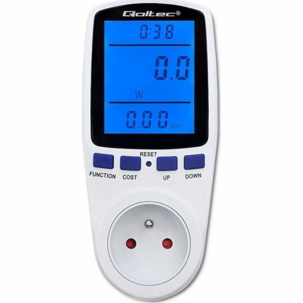 Wattmetr Qoltec počítadlo spotřeby energie PM0626 | 3680W...