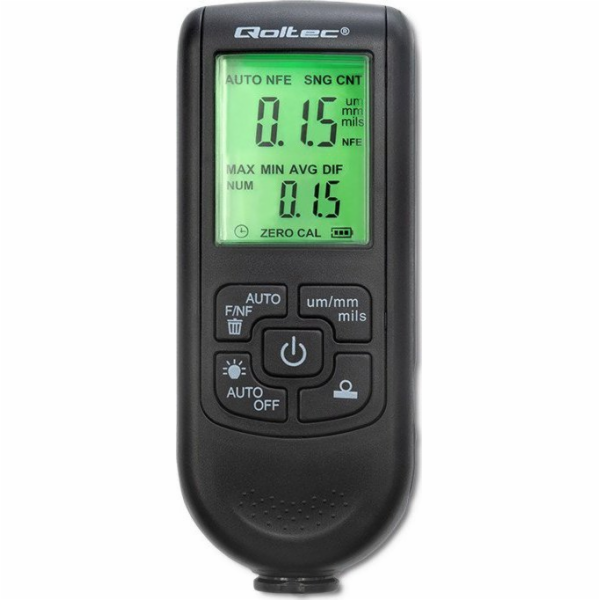 Qoltec 50630 měřič tloušťky barvy s LCD displejem 