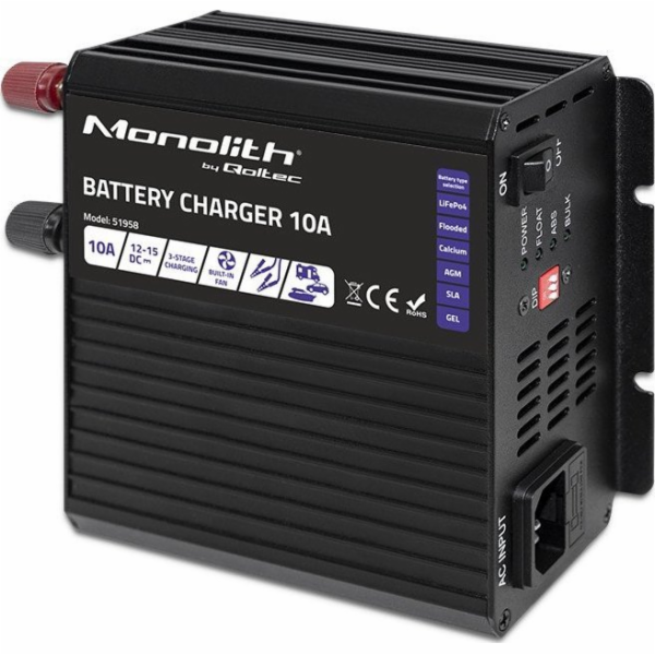 Qoltec Intelligent Monolith nabíječka pro LiFePO4 AGM GEL...