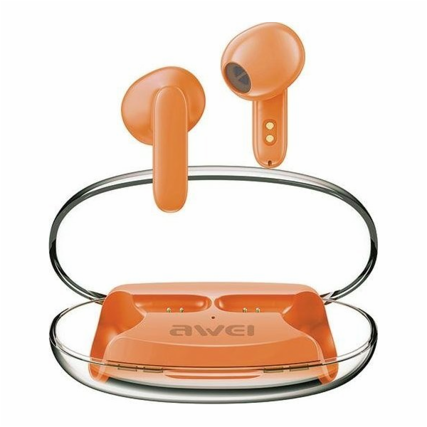 Bluetooth 5.3 T85 ENC TWS sluchátka Oranžová