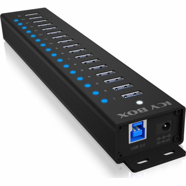 Hub IB-HUB1717 16+1 port USB HUB, 16x USB + 1x USB pro na...