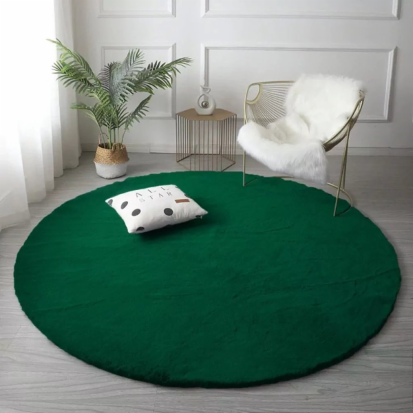 Strado Kulatý koberec Rabbit Strado 140x140 BottleGreen (...