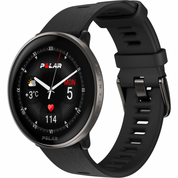 Polar Ignite 3 Titanium Silikonarmband schwarz