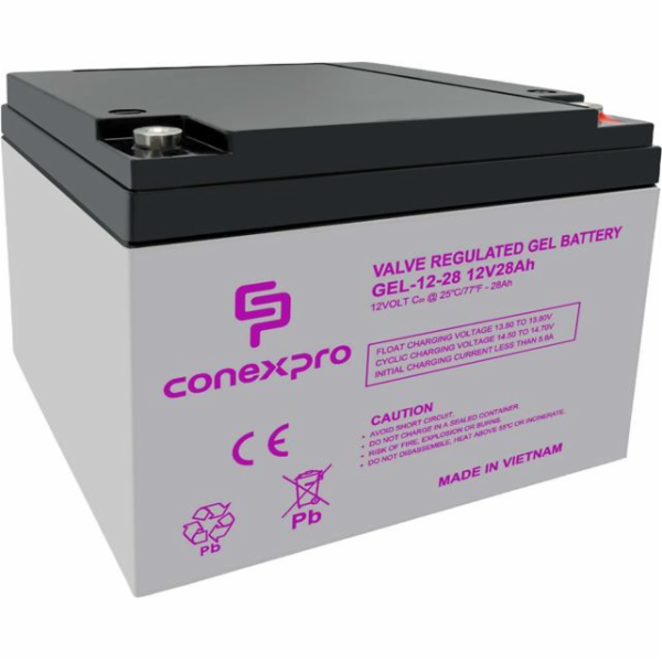 Baterie Conexpro GEL-12-28 GEL, 12V/28Ah, T12-M5, Deep Cy...