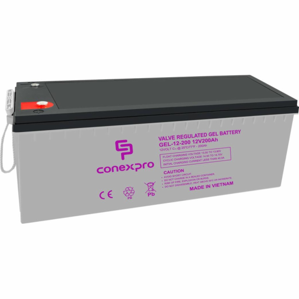 Baterie Conexpro GEL-12-200 GEL, 12V/200Ah, T18-M8, Deep ...