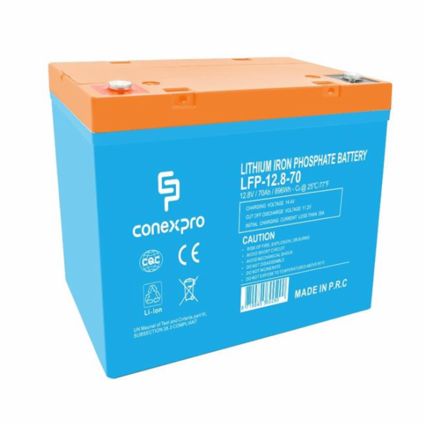 Baterie Conexpro LFP-12.8-70 LiFePO4, 12V/70Ah, T14, Blue...
