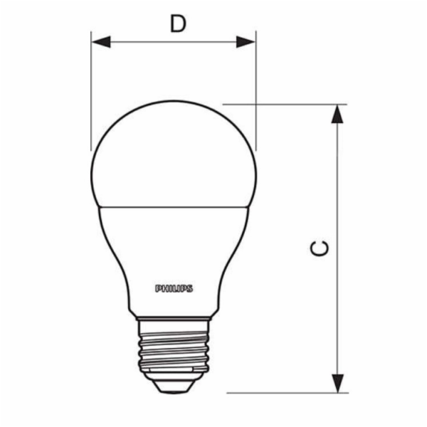 LED žárovka Philips E27 12,5W/100W A60 4000K    P169098