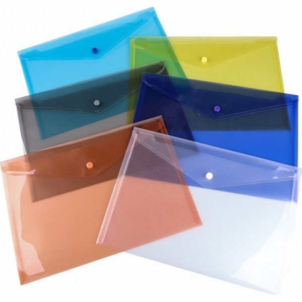 Složka na obálky, PP, A4, 235 x 328 x 0,18 mm, zapínání n...