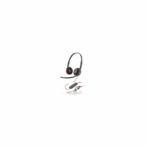 Poly Blackwire 3220 náhlavní souprava, USB-C/A adaptér, s...