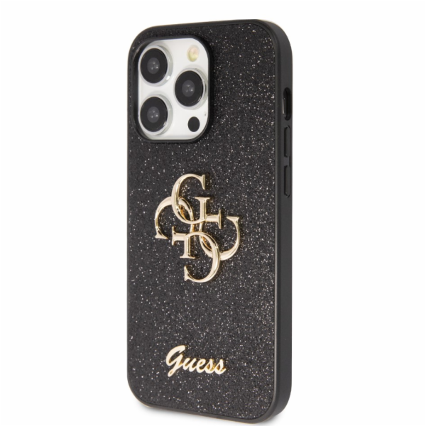 Guess PU Fixed Glitter 4G Metal Logo Zadní Kryt pro iPhon...