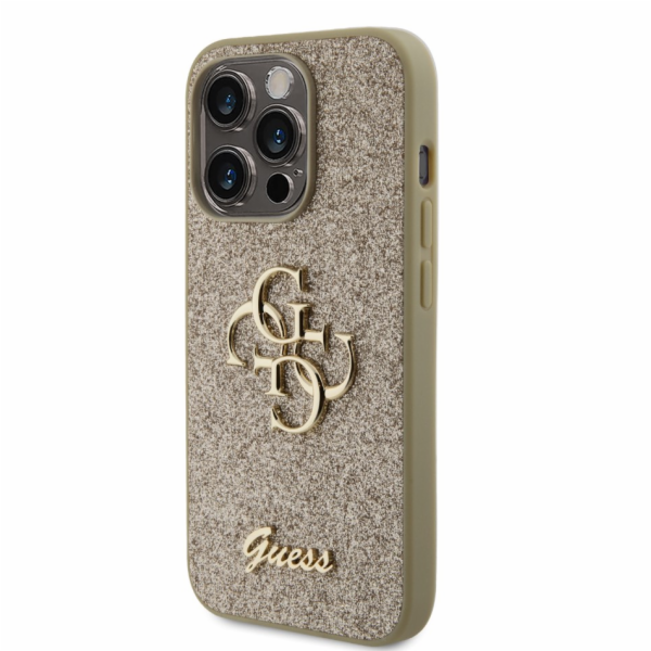 Guess PU Fixed Glitter 4G Metal Logo Zadní Kryt pro iPhon...