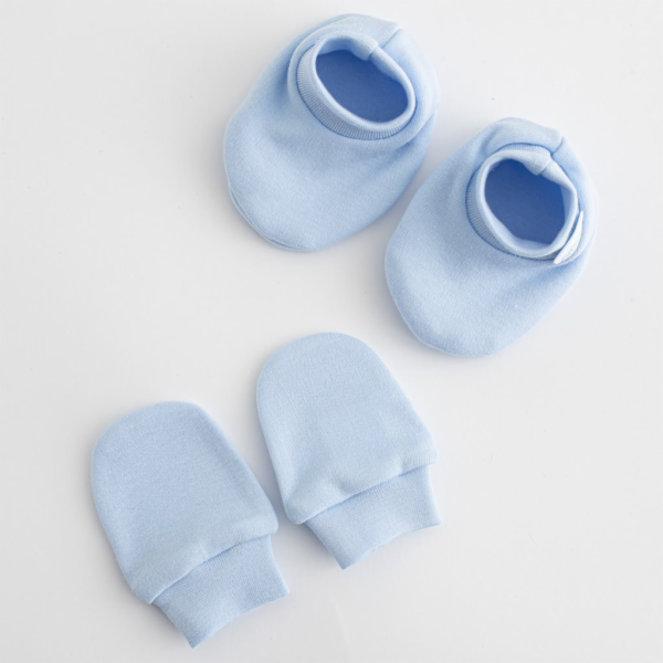 Kojenecký bavlněný set-capáčky a rukavičky New Baby Casua...