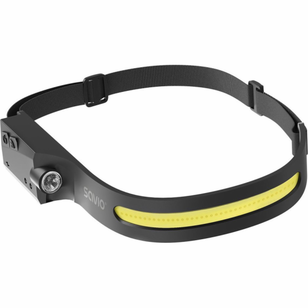 LED čelovka s pohybovým senzorem, USB-C, 350 lm, dosah 80...