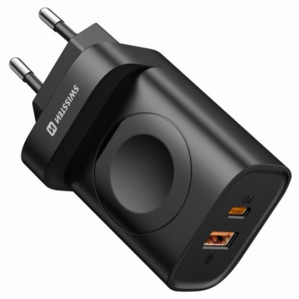 Swissten Síťový Adaptér 1xUSB-A, 1xUSB-C a  Apple Watch P...