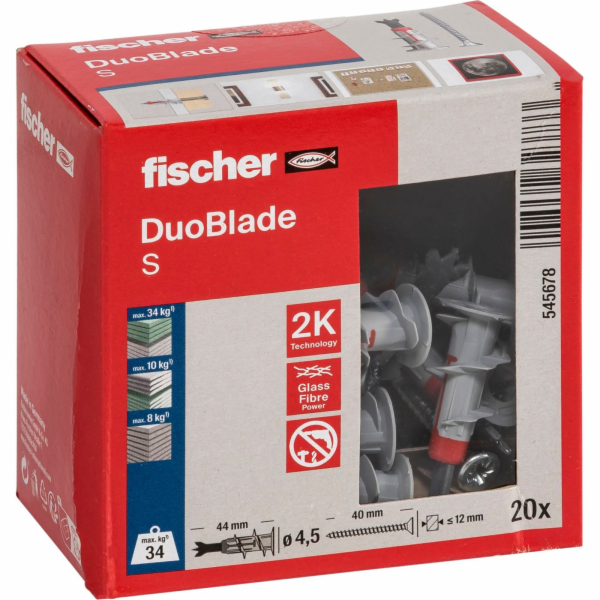 fischer hmoždinka do sádrokartonu DUOBLADE S