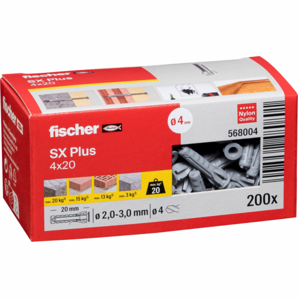 Fischer Dübel SX 4x20 200 St.