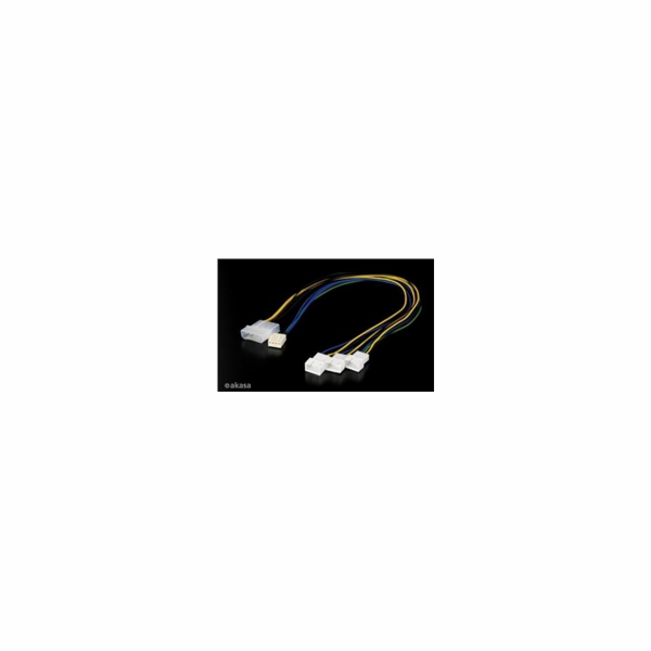 AKASA kabel  redukce pro ventilátory 1x 4pin PWM na 3x 4p...