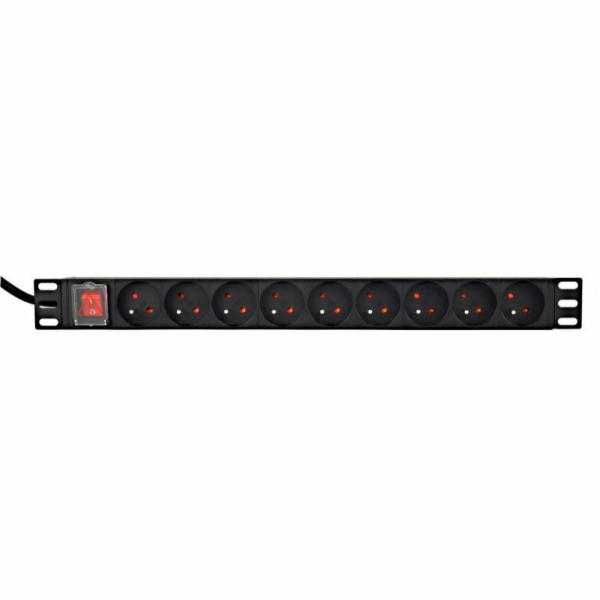 Rack napájecí lišta PDU 9xFR 1U 16A FR 2m