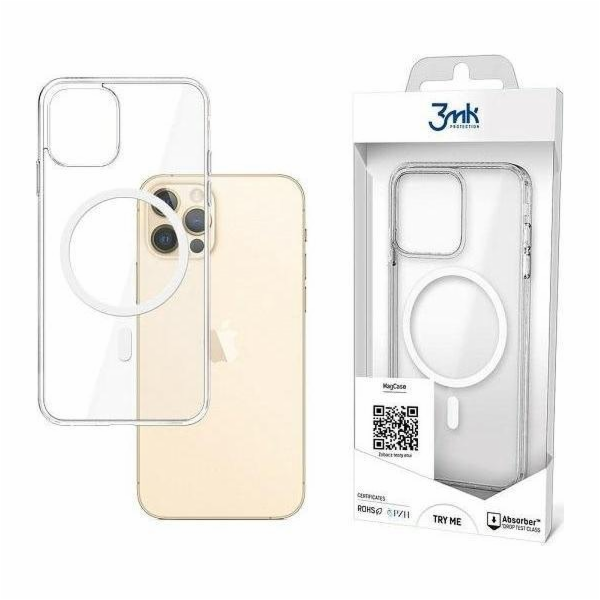 3mk ochranný kryt MagCase pro Apple iPhone 12 / 12 Pro, čirá