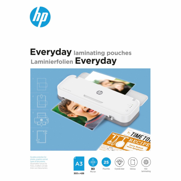 HP Everyday Lamin. folie A3 80 Micron, 25 ks.