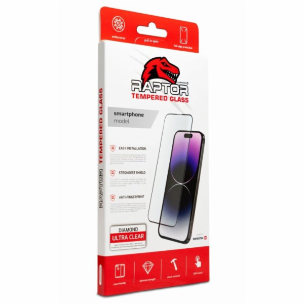 Swissten sklo RAPTOR DIAMOND ULTRA CLEAR 3D TEMPEROVANÉ S...