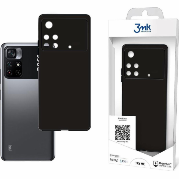3mk ochranný kryt Matt Case pro POCO M4 Pro, černá
