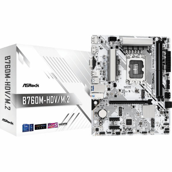 ASRock B760M-HDV/M.2 WHITE, základní deska