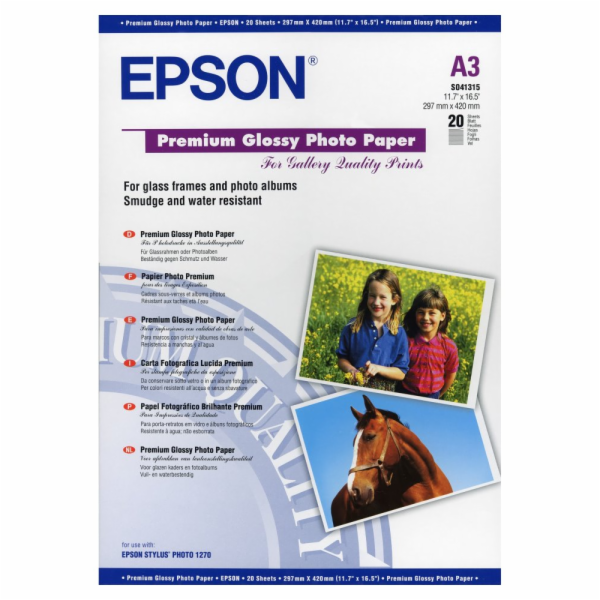 Epson C13S041315 EPSON A3,Premium Glossy Photo Paper (20l...