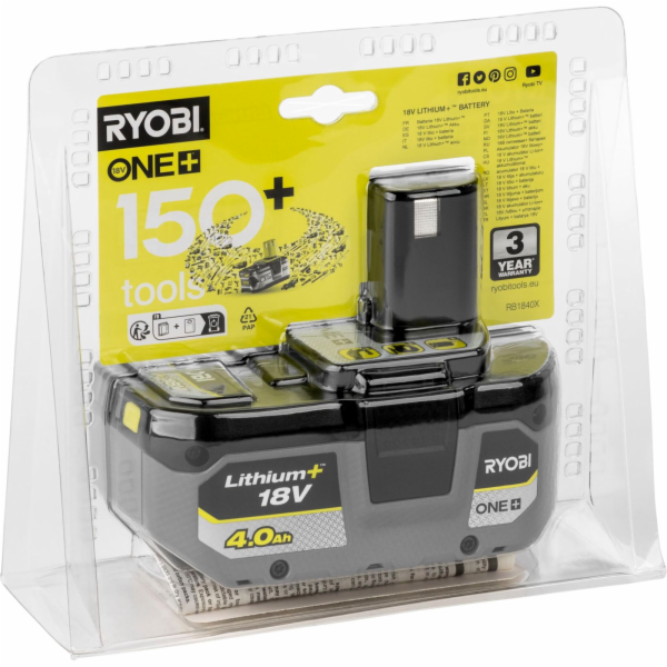 Akumulátor Li-Ion 4,0 Ah 18V RYOBI RB1840X