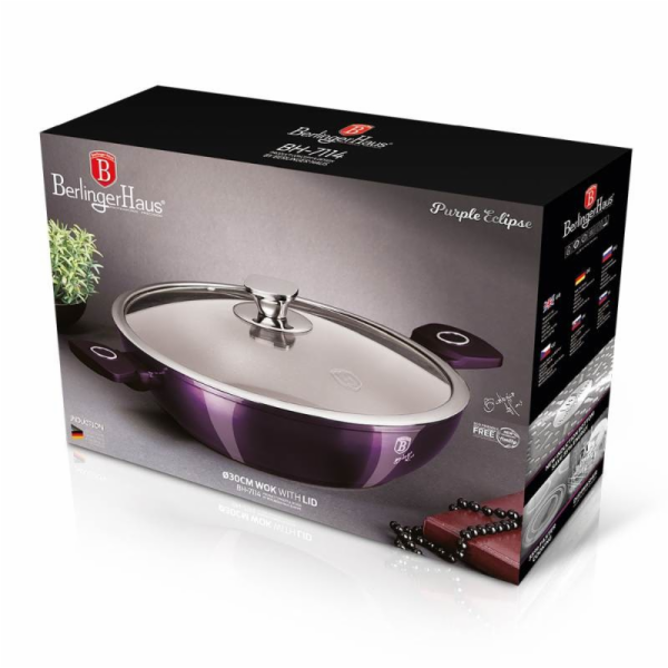 Pánev WOK s titanovým povrchem 30 cm Purple Eclipse Colle...