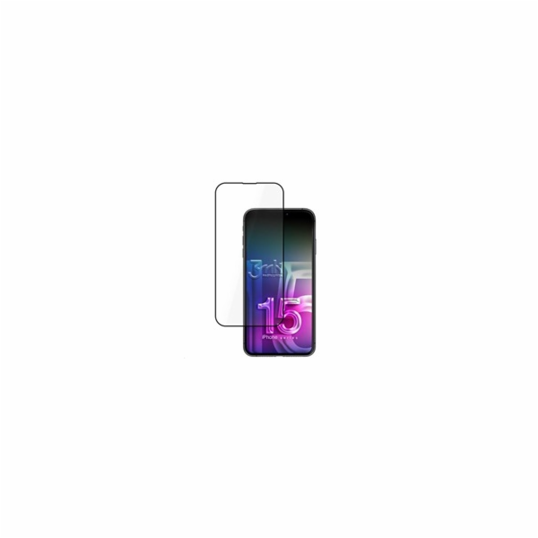 3mk hybridní sklo NeoGlass pro Apple iPhone 15, černá