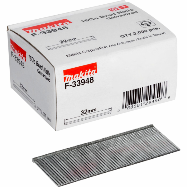 Makita Gauge Brad Nails 1,6x32mm F-33948  2000 pcs.