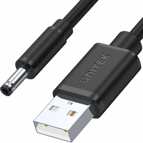 Unitek USB-A – DC kabel 3,5 mm 1,5 m černý (Y-C495BK)