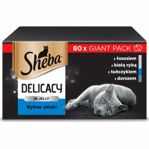 Sheba Delicacy Rybí příchut v želé 80x85g