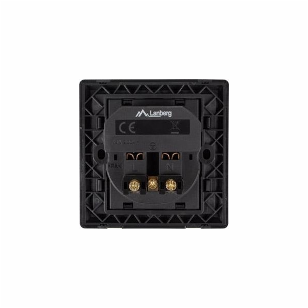 Lanberg Lanberg AC-WS01-USB2-EB zásuvka pod omítku