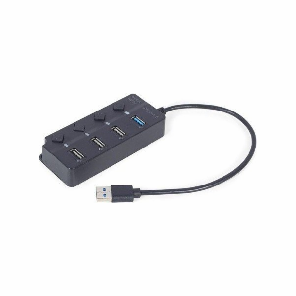 Gembird USB HUB I/O HUB USB3 4PORT/UHB-U3P1U2P3P-01 GEMBIRD
