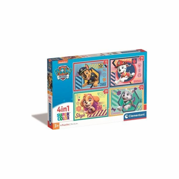 Clementoni Supercolor 4v1 - Paw Patrol, Puzzle