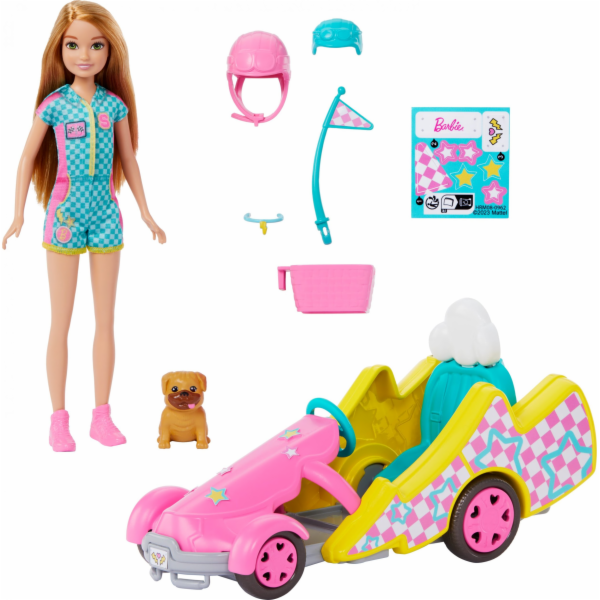 Motokárová panenka Mattel Barbie Family & Friends Stacie