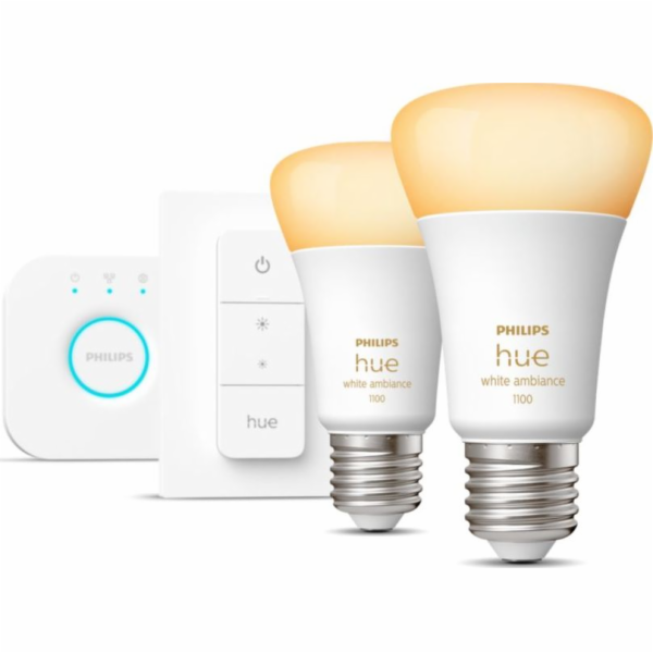 Startovací sada Philips Hue Bridge + 2 x E27 8W WA žárovk...